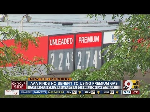 AAA finds no benefit to using premium gas when regular required